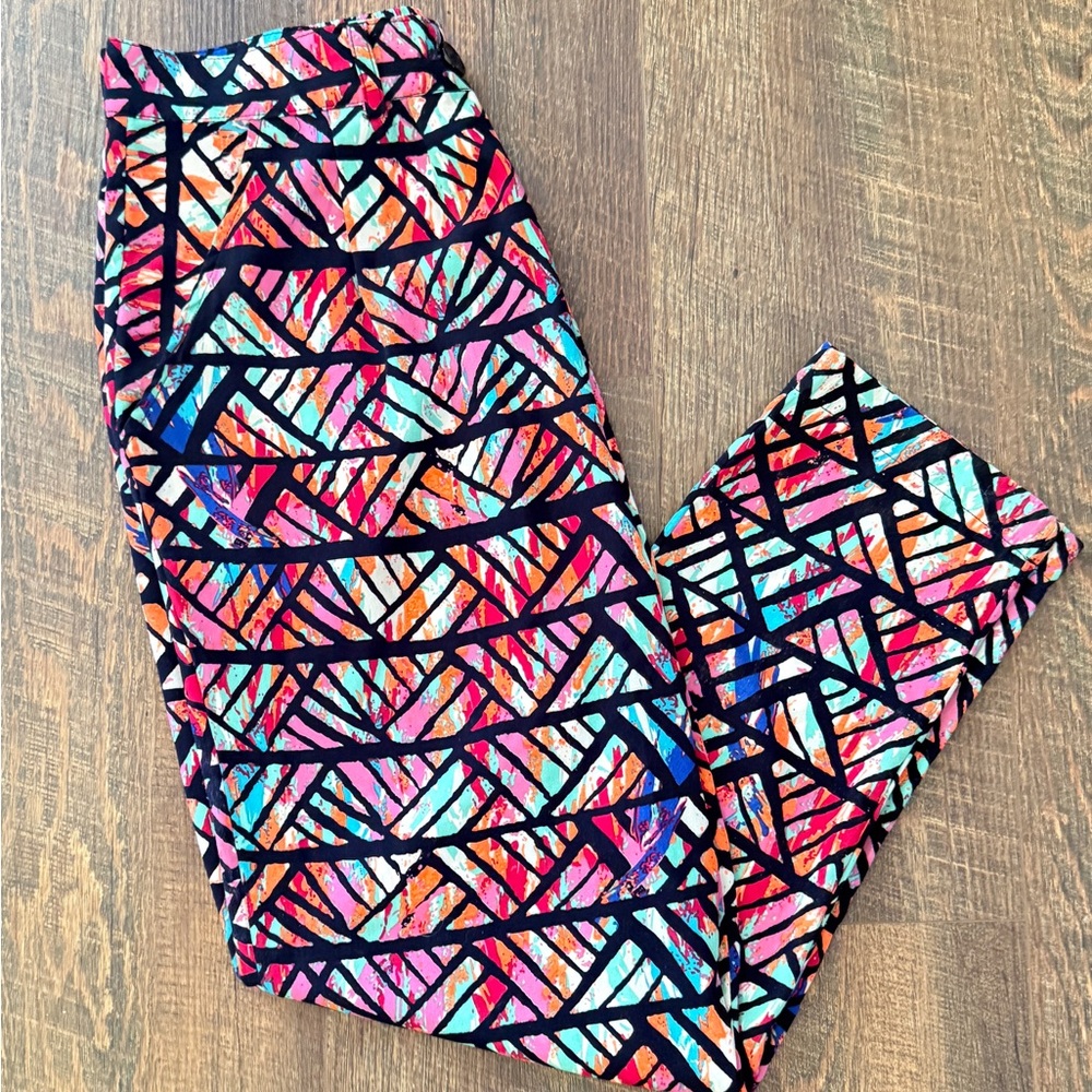 Colorful Geometric Patterned Pants by Nu New York